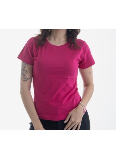 Camiseta Feminina Baby Look Rosa Pink 100% Algodão CFRP04
