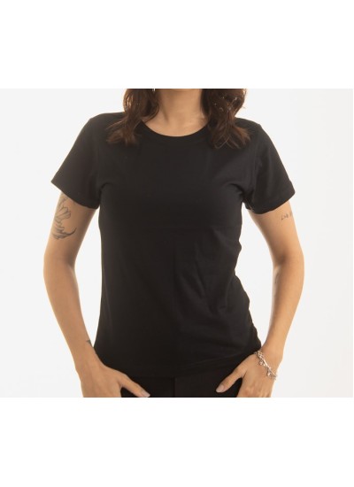 Camiseta Feminina Baby Look Preta 100% Algodão CFP02