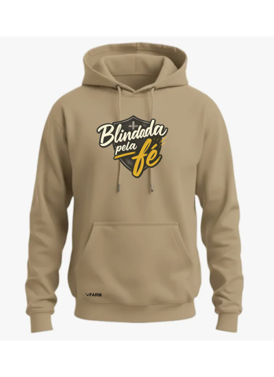 Blusa Moletom Com Bolso E Capuz Brindado Pela Fe 