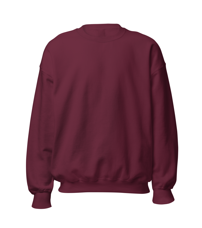  Moletom Gola Redonda Modelo Suéter Bordo