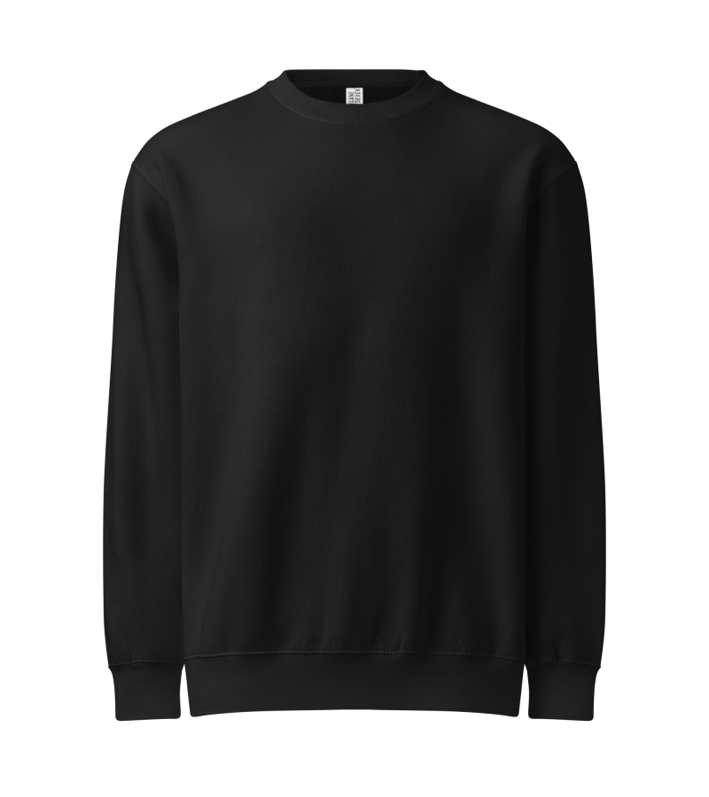  Moletom Gola Redonda Modelo Suéter Preto 